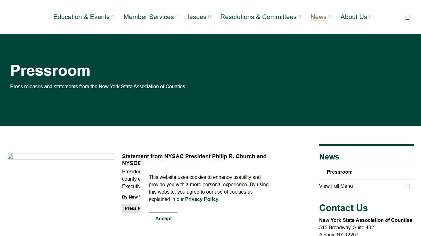 Pressroom New York State Association of Counties